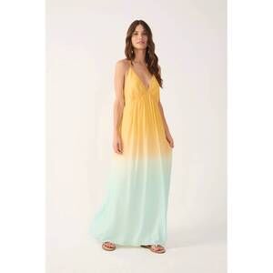 NEW DRESS TO bicolor ombre v-neck maxi dress in multi